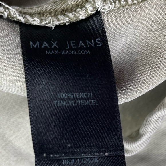 Max Jeans Green Open Front Long Sleeve Tencel Utility Jacket Women’s Size XS - Picture 7 of 7